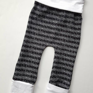 Black White Squiggles Grow With Me Leggings Pants